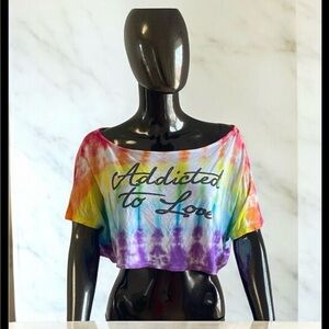 One Clothing tie dye Crop T-Shirt